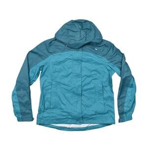 L.L. Bean Women's Small Green Nylon Jacket Preowned Rain Jacket Hooded